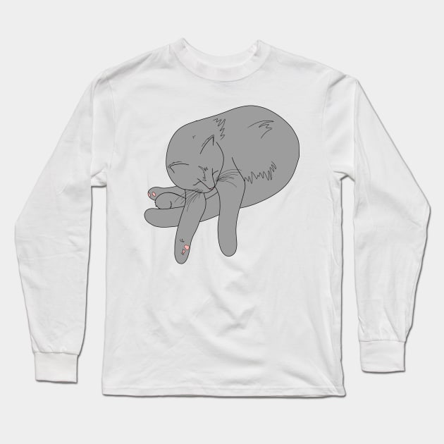 Cat Long Sleeve T-Shirt by Meg-Hoyt